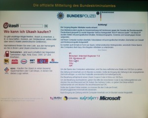 Virus/Trojaner Bundespolizei Meldung